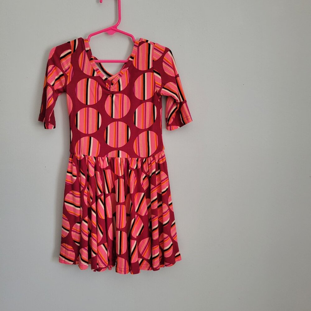 Dot Dot Smile Dress Girl's 3/4 Toddler Red Circles Twirl Ballerina NWT